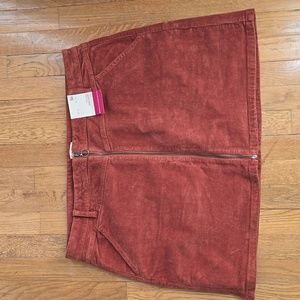 SO BRAND WOMENS JUNIOR PLUS SIZE BROWN CORDUROY MINI SKIRT SIZE 22/40W